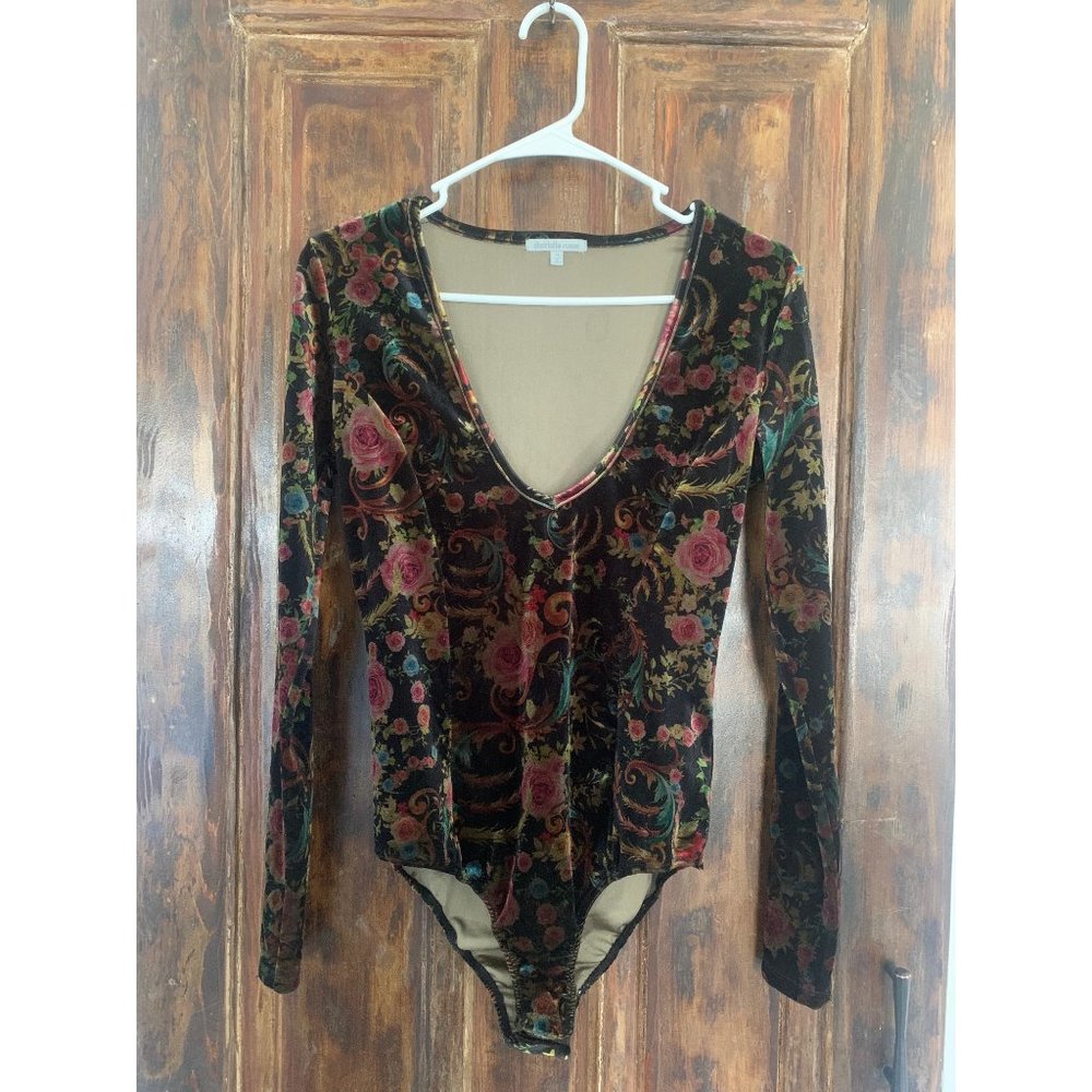 Floral Velvet Body Suit